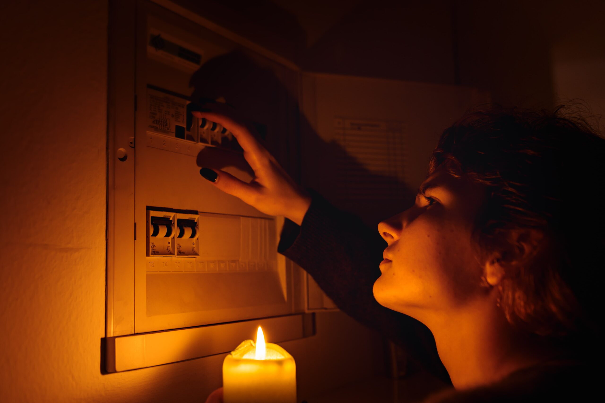 teen investigating electric panel
