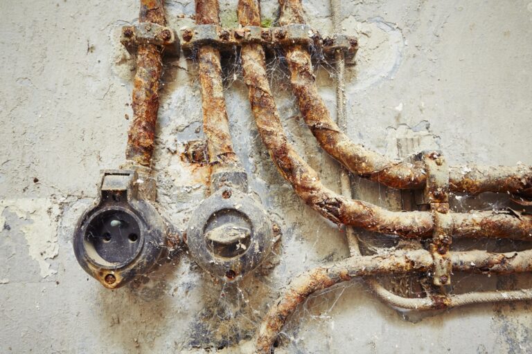 An old wiring system, illustrating the need for electrical rewiring.